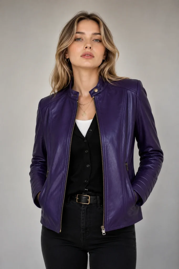 Women’s Perfect Fitted Leather Jacket