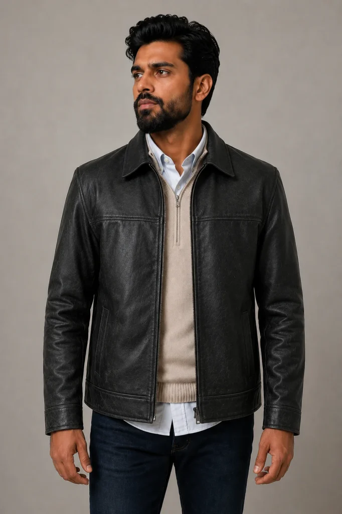 Men’s Classic Faux Leather Jacket