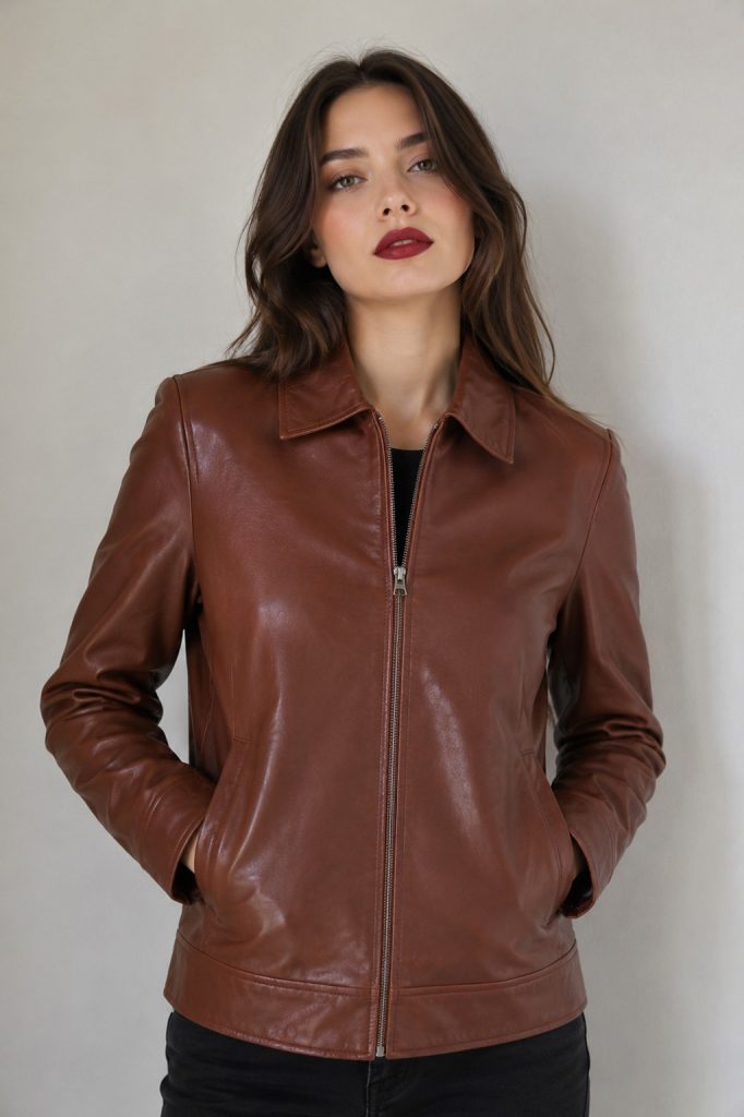 Men’s Classic Brown Genuine Leather Jacket